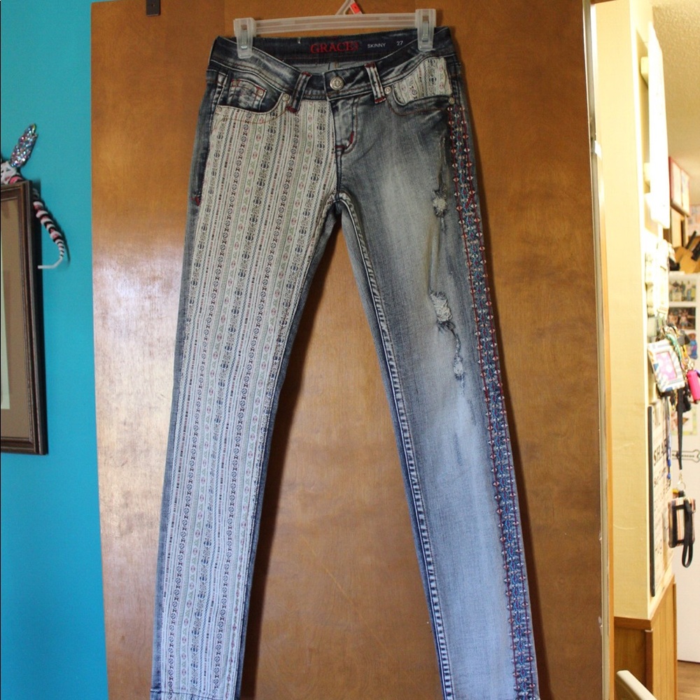 Aztec Pattern Jeans - Picture 8 of 8